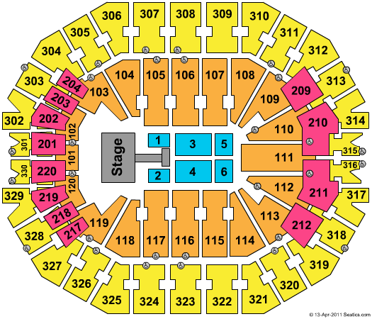 KFC Yum! Center Seating Chart